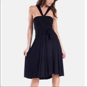ELAN Solid Convertible Cover-Up Dress BLACK SMALL
